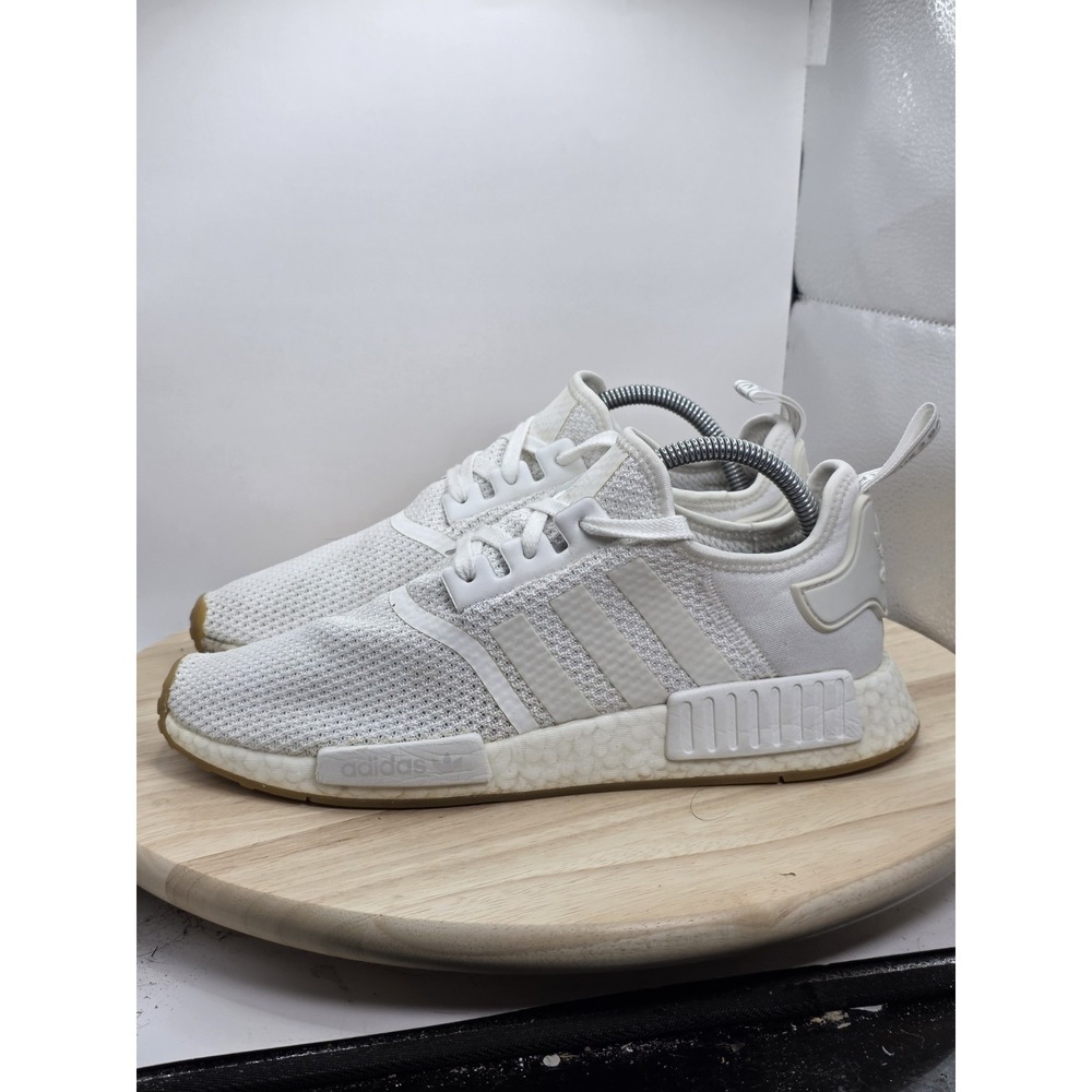 Mens Size 9 Adidas NMD R1 D96635 Sneakers Cloud White Gum Running Athletic Shoes
